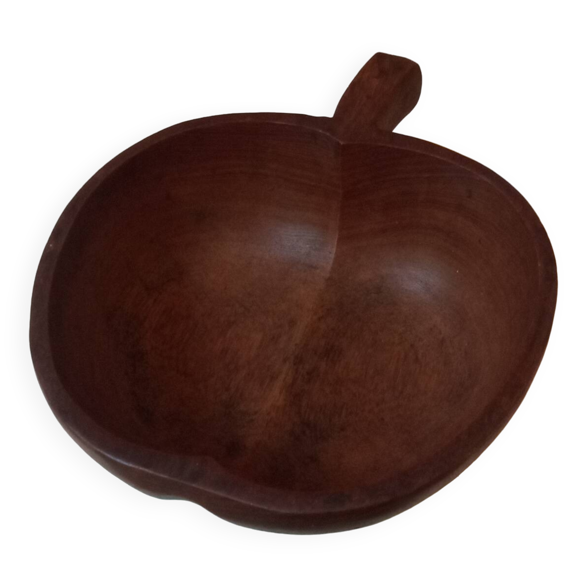 Teak apple bowl