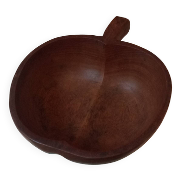 Teak apple bowl