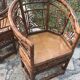 Paire de fauteuils vintage rotin et bambou