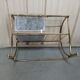 Bench armchair furniture chrome gold 70s