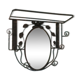 Miroir rétro fer forgé