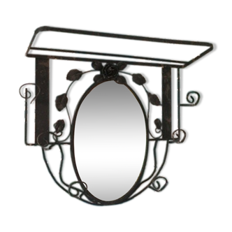 Retro wrought iron mirror