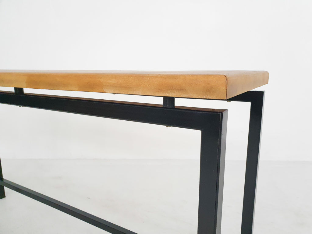 Mid-century teak and metal side table, The Netherlands 1960's