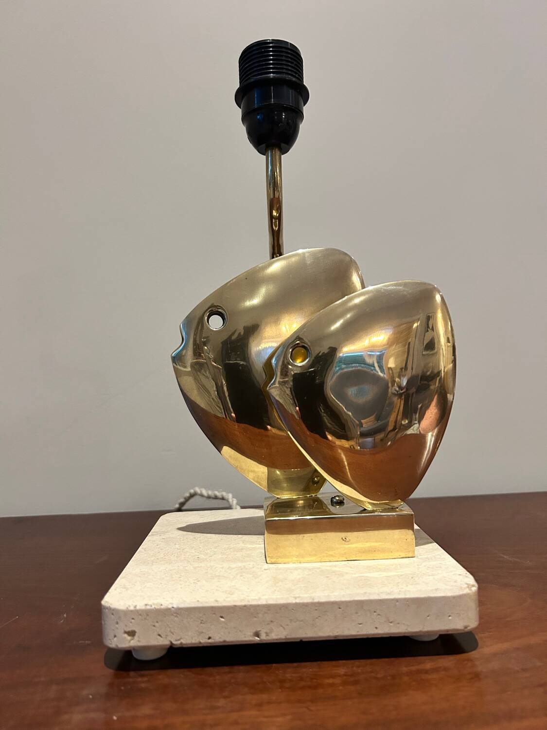 Brass fish lamp by somchai, hattakitkosol