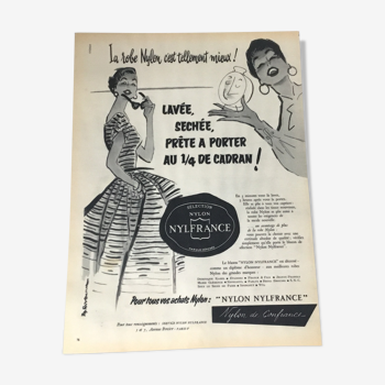 Vintage advertising to frame nylon