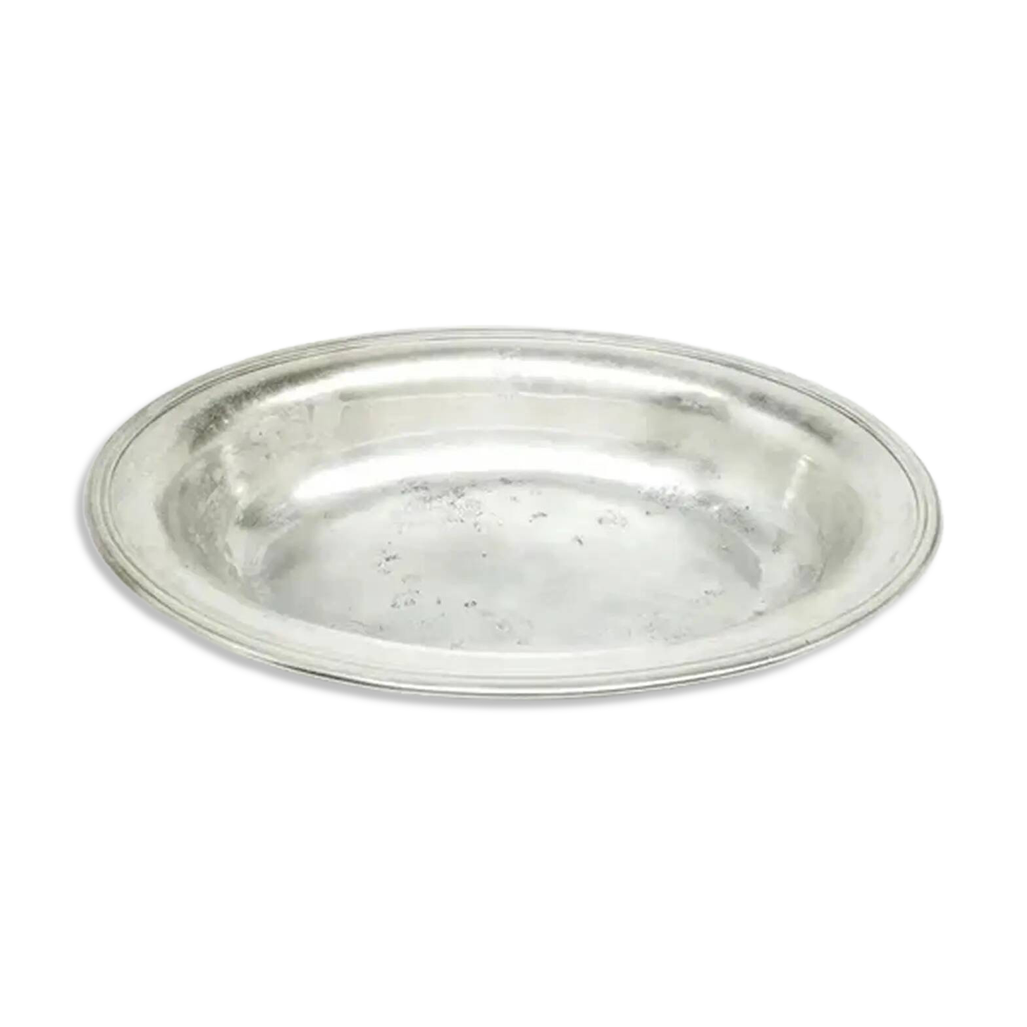 Biedermeier platter, silver-plated brass, Poland, 19th century