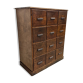 Antique 12-drawer workshop cabinet, circa 1900