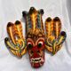 Old oriental mask - carved wood - sri lanka - hand painted