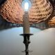 Old rattan candle holder lamps (X2)