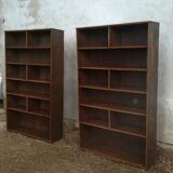 Pair of solid wood 1950/1960 libraries