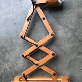 Lampe applique scandinave accordéon zig zag en bois