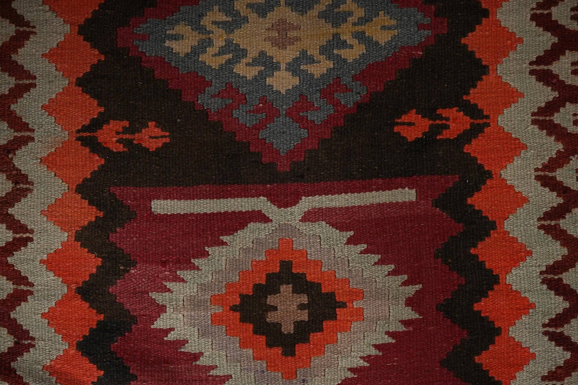 Vintage Turkish hallway rug 96x384 cm