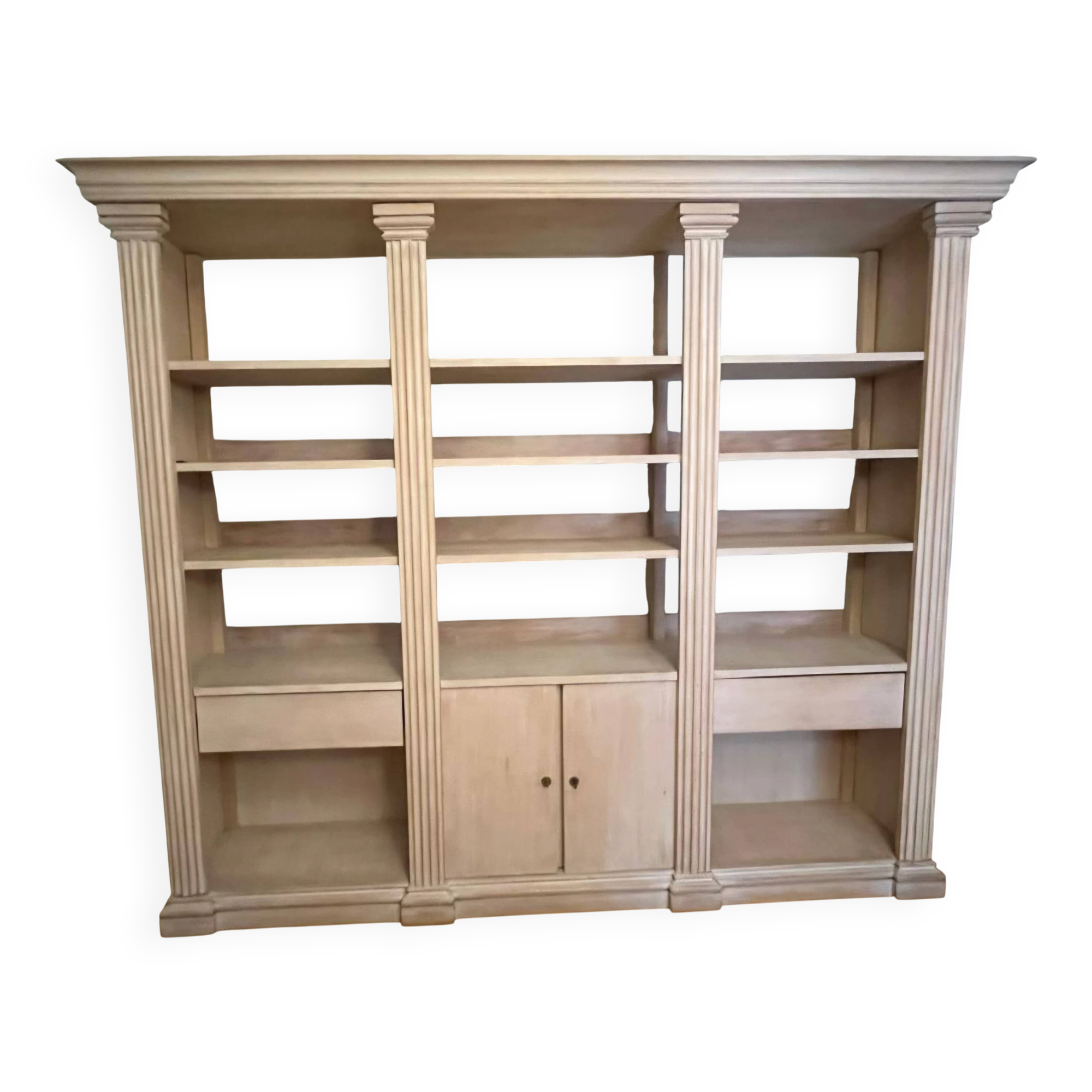 Cerused oak library - High-end