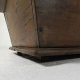 Ancien coffre en chêne, auge, coffre à couvertures XIXe siècle
