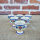 6 antique egg cups in Quimper ceramic
