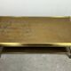 Vintage 70'S Hollywood Regency Brass and Iridescent Glass Coffee Table