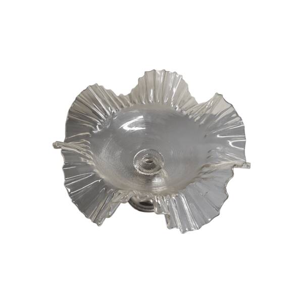 Antique wire glass bonbonniere on silver base