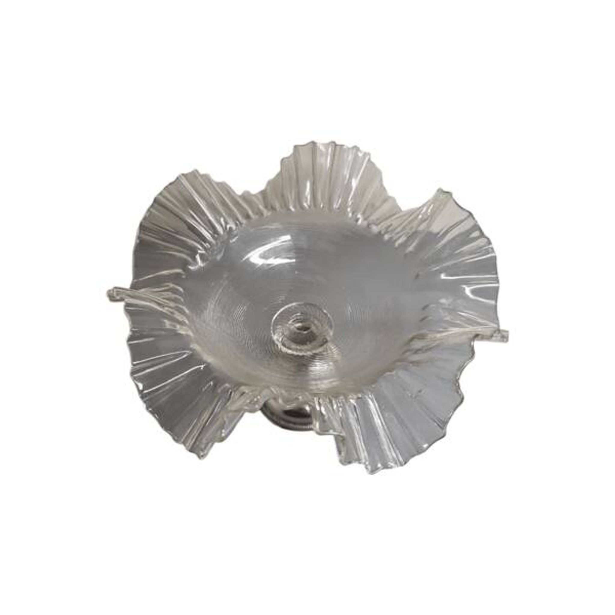 Antique wire glass bonbonniere on silver base