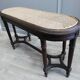 Wooden piano bench and Louis XVI style cannage