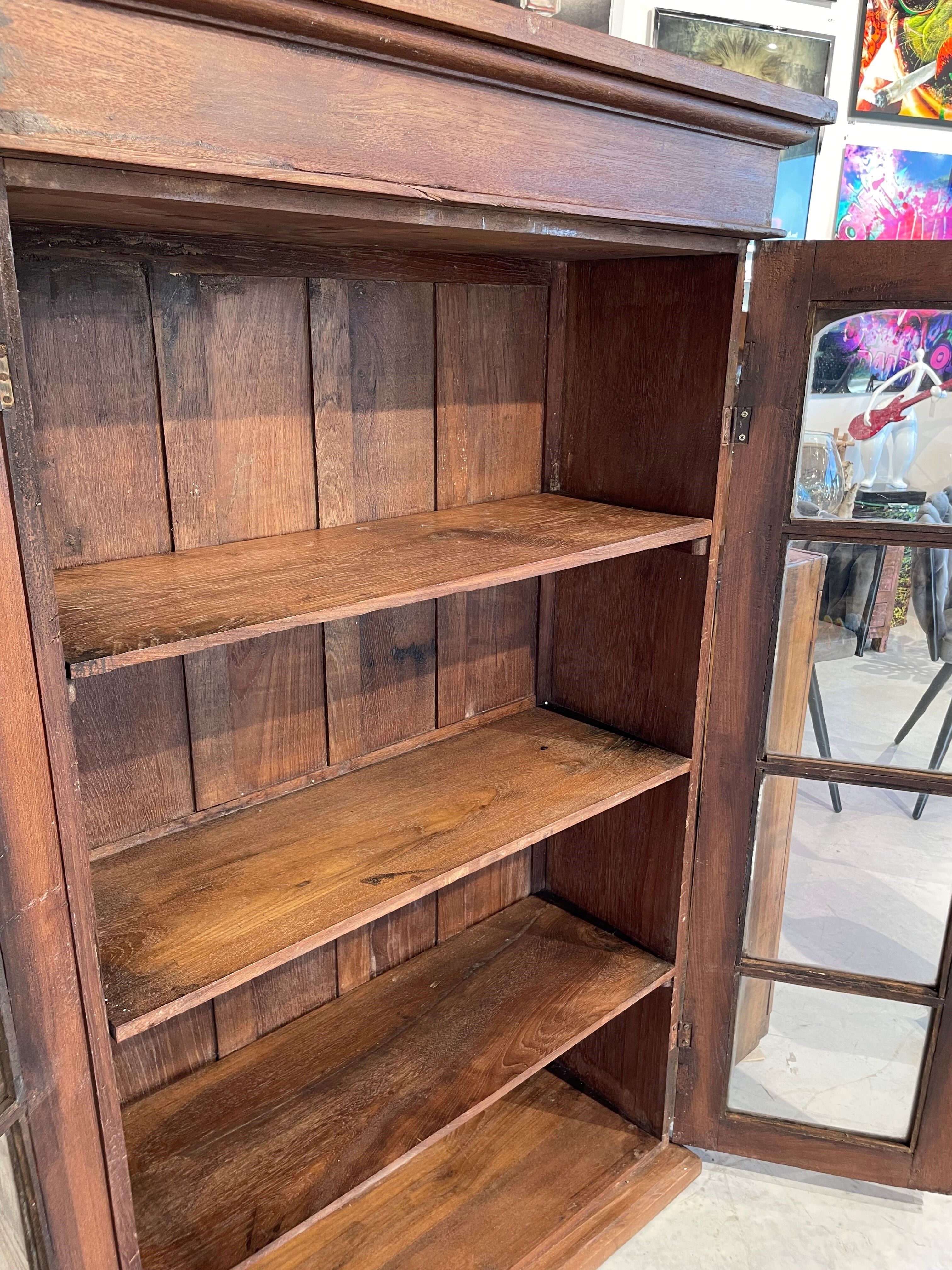 Antique teak bookcase