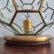 Adolf Loos style lamp in brass and faceted glass from the 1950s.