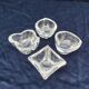 4 Daum crystal ashtrays playing cards