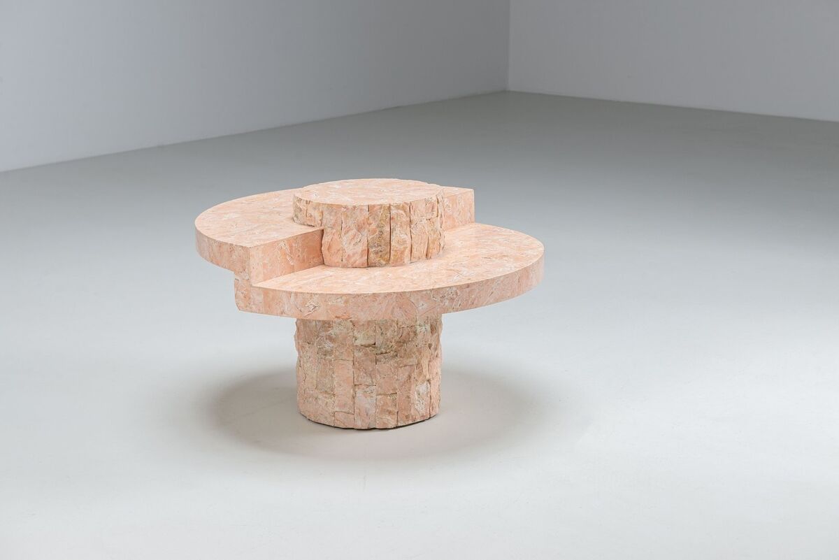 Magnussen Ponte Mactan stone small coffee table Belgium 1970