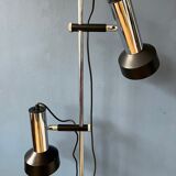 Lampadaire du milieu du siècle avec deux spots noir/chrome