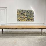 Large oak and fir table with honey patina