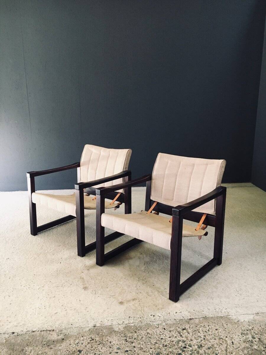 Diana Safari Lounge Chairs attributed to Karin Mobring for Ikea, 1970s, Set of 2