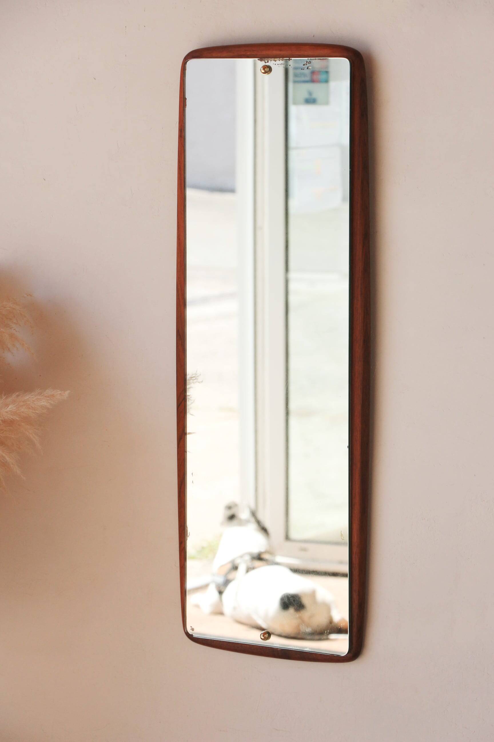 Vintage Scandinavian teak mirror – 1960s - 14.09.23.06