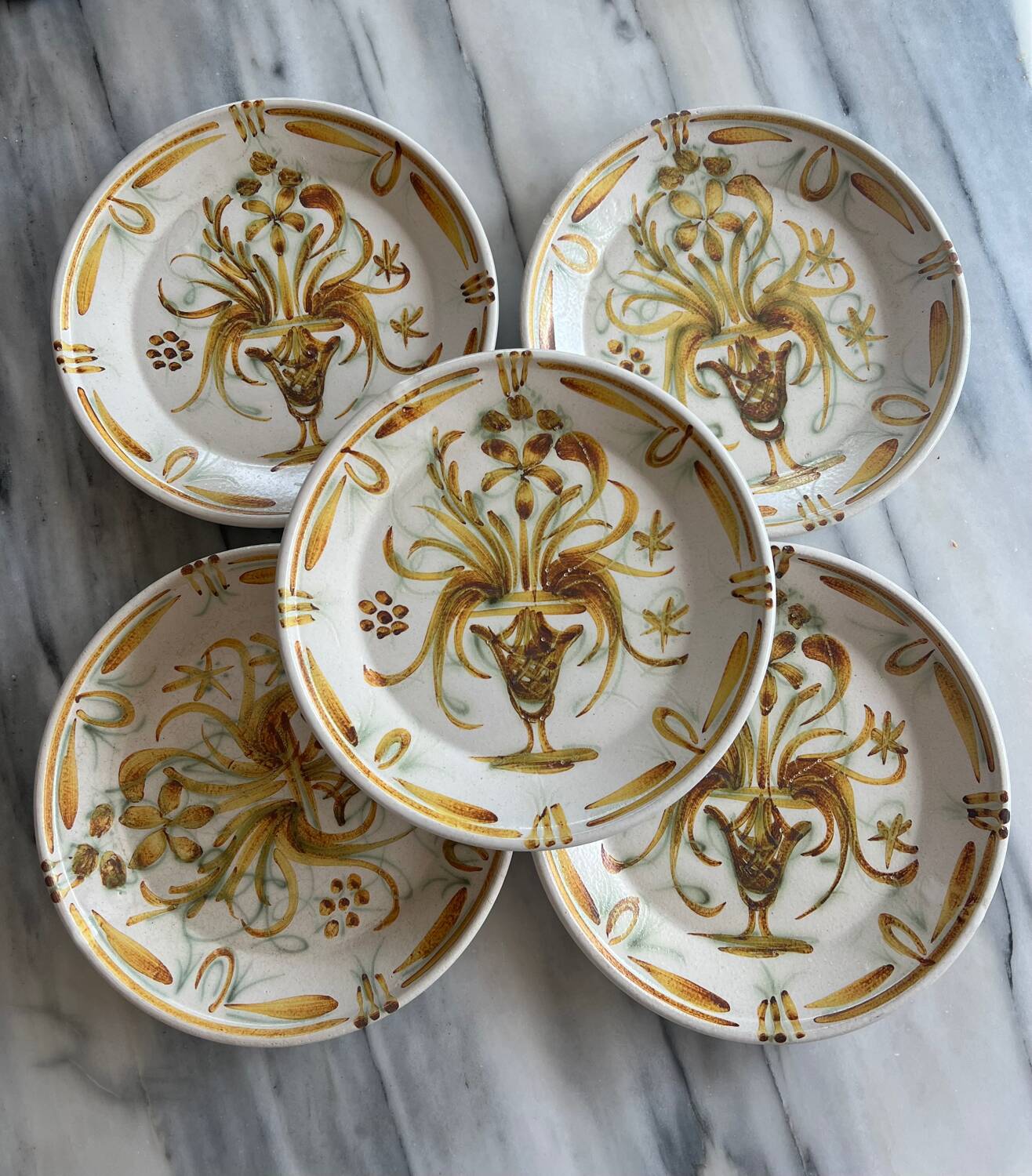 Keraluc Quimper Stoneware Dessert Plates