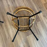 Pair of rattan armchairs for children