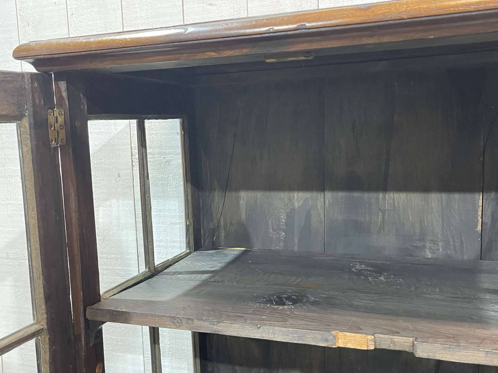 Vitrine anglaise en acajou fin XIXème