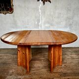 Large Scandinavian pine table - 6 chairs