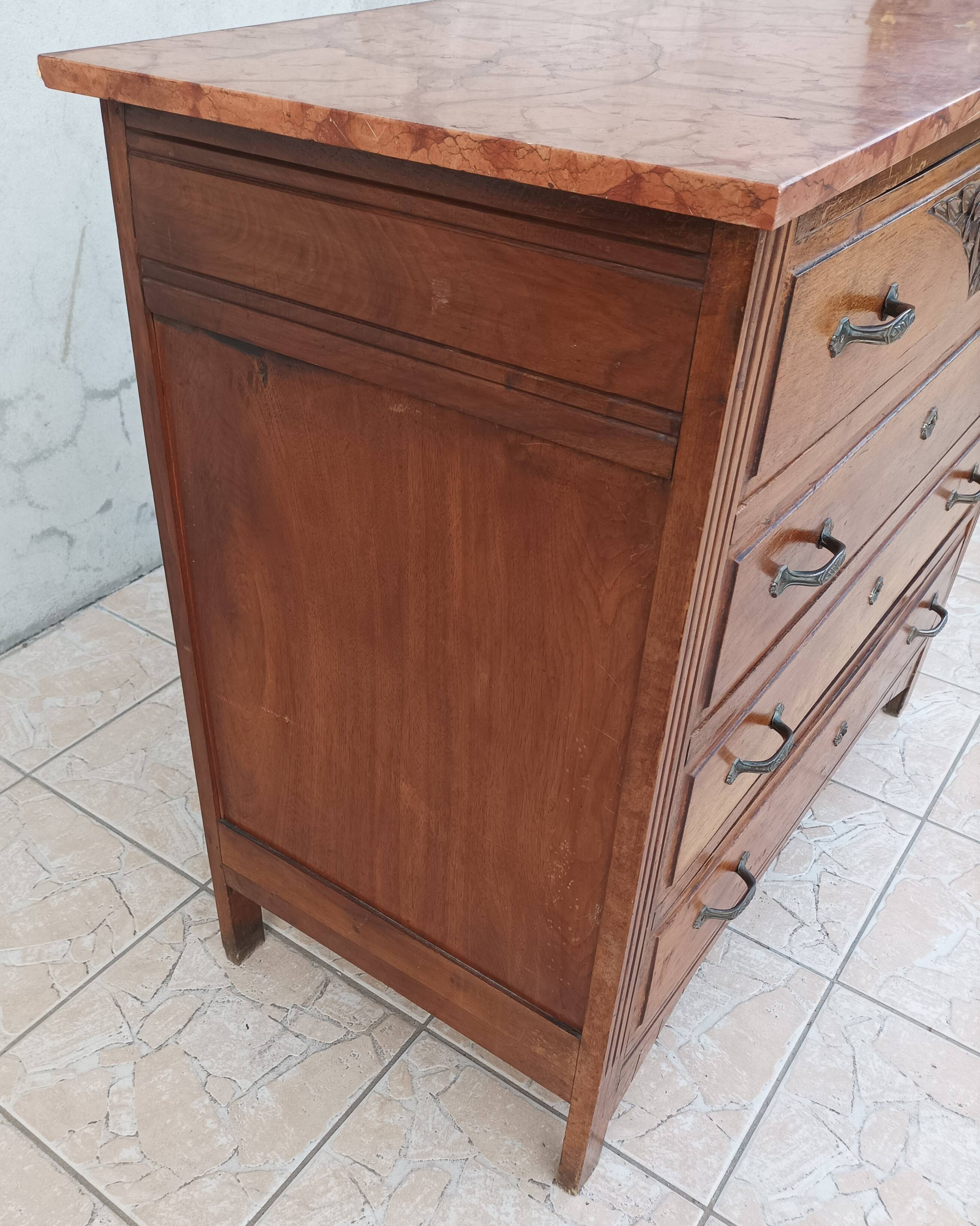 Art Deco walnut commode