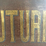 Cast-glass plate "Seamstress" early twentieth