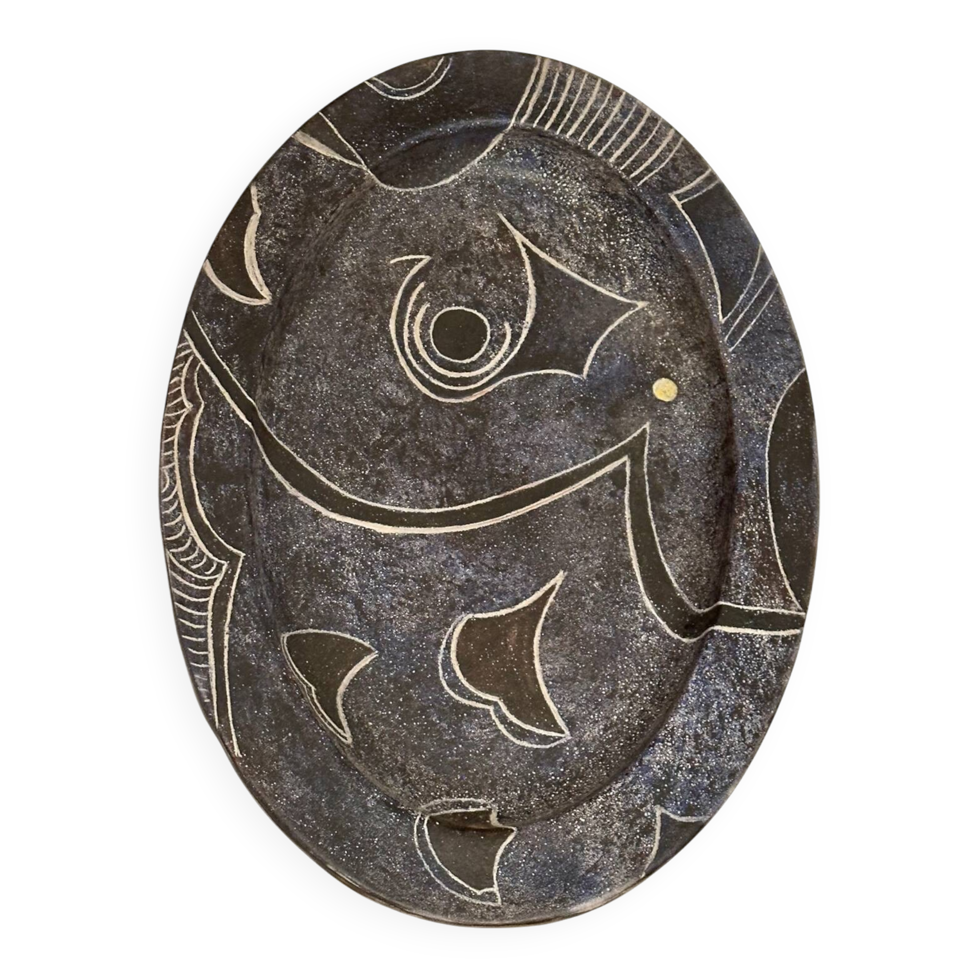 Large ceramic dish by Bernard Buffat.