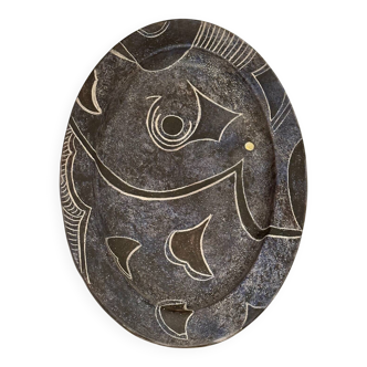 Large ceramic dish by Bernard Buffat.