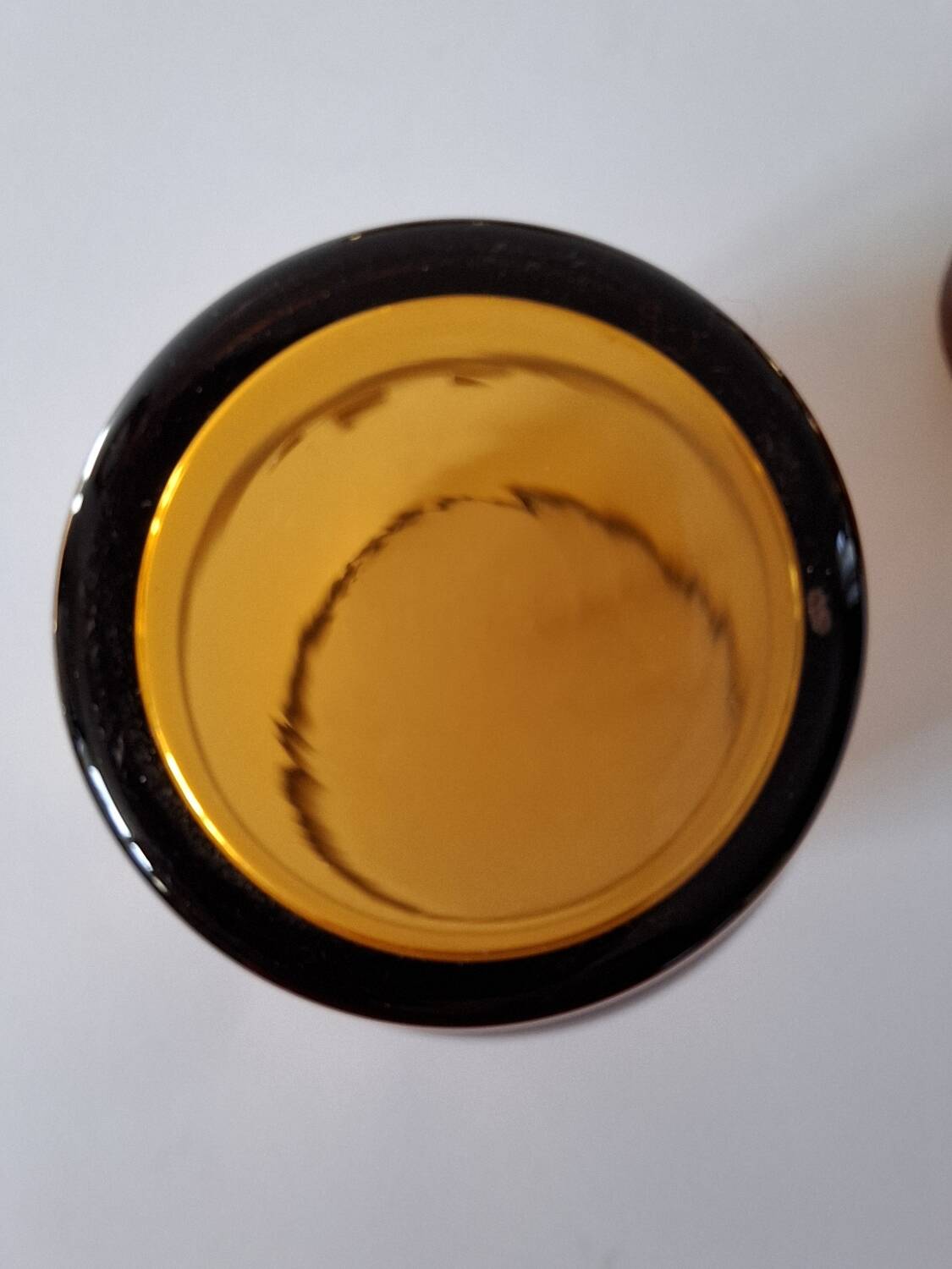 Carafe and its amber/golden glasses from the 70s.