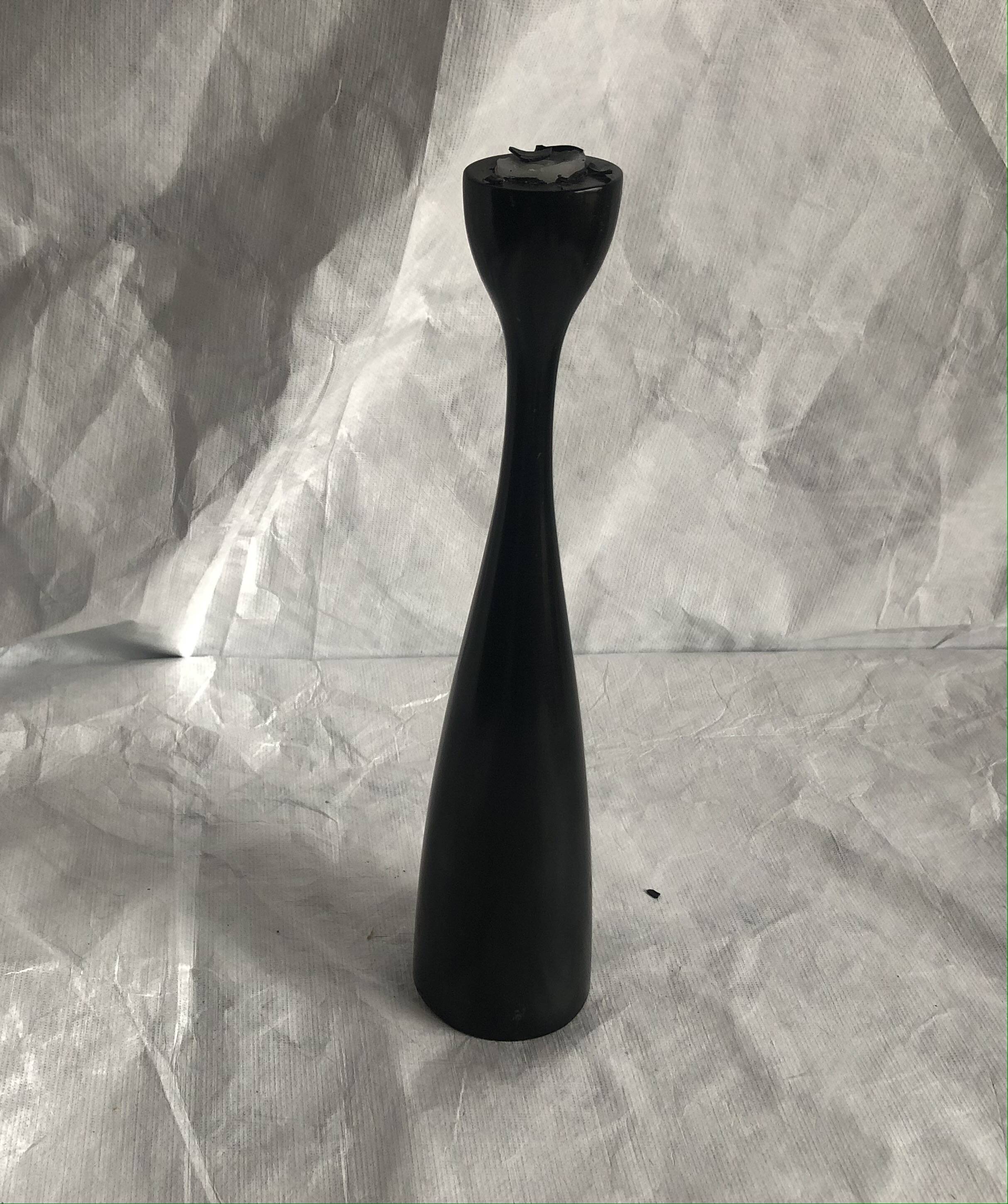 Painted wooden candle holder, Scandinavian