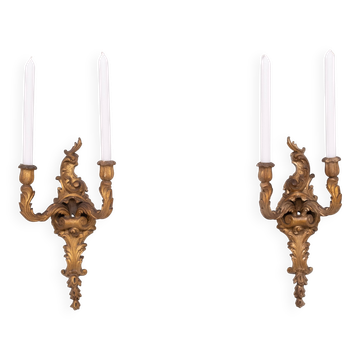 Rococo Wall sconces candles 1920s France