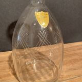 Mid-twentieth glass decanter with cut decoration signed Bayel