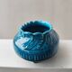 Blue glazed ceramic vase and pocket planter by Théodore Deck.