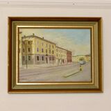 Peinture à l'huile sur toile suédoise du milieu du siècle « Göteborg »