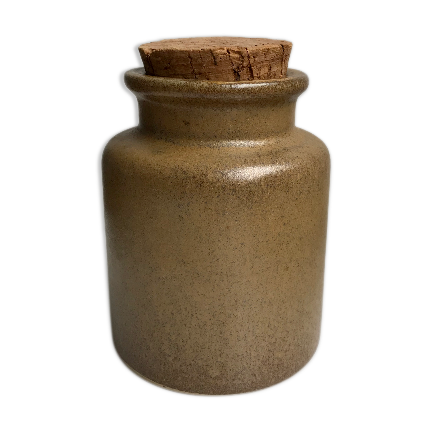 Vintage sandstone pot with cork cap
