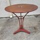Gueridon de bistrot rond ancien en metal peint n°5
