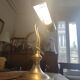 Lampe de bureau banquier en laiton doré