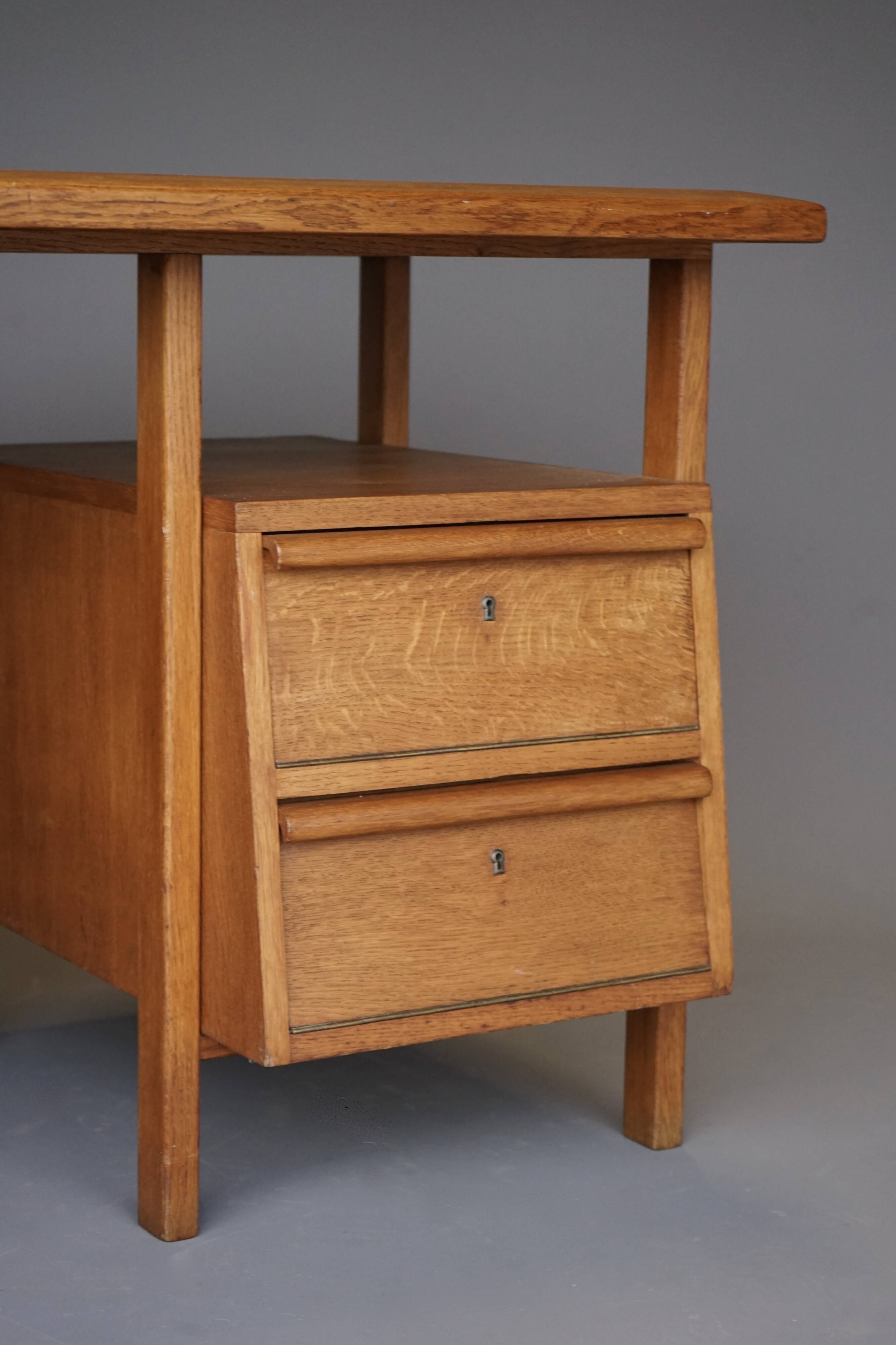 Oak desk. 1950s
