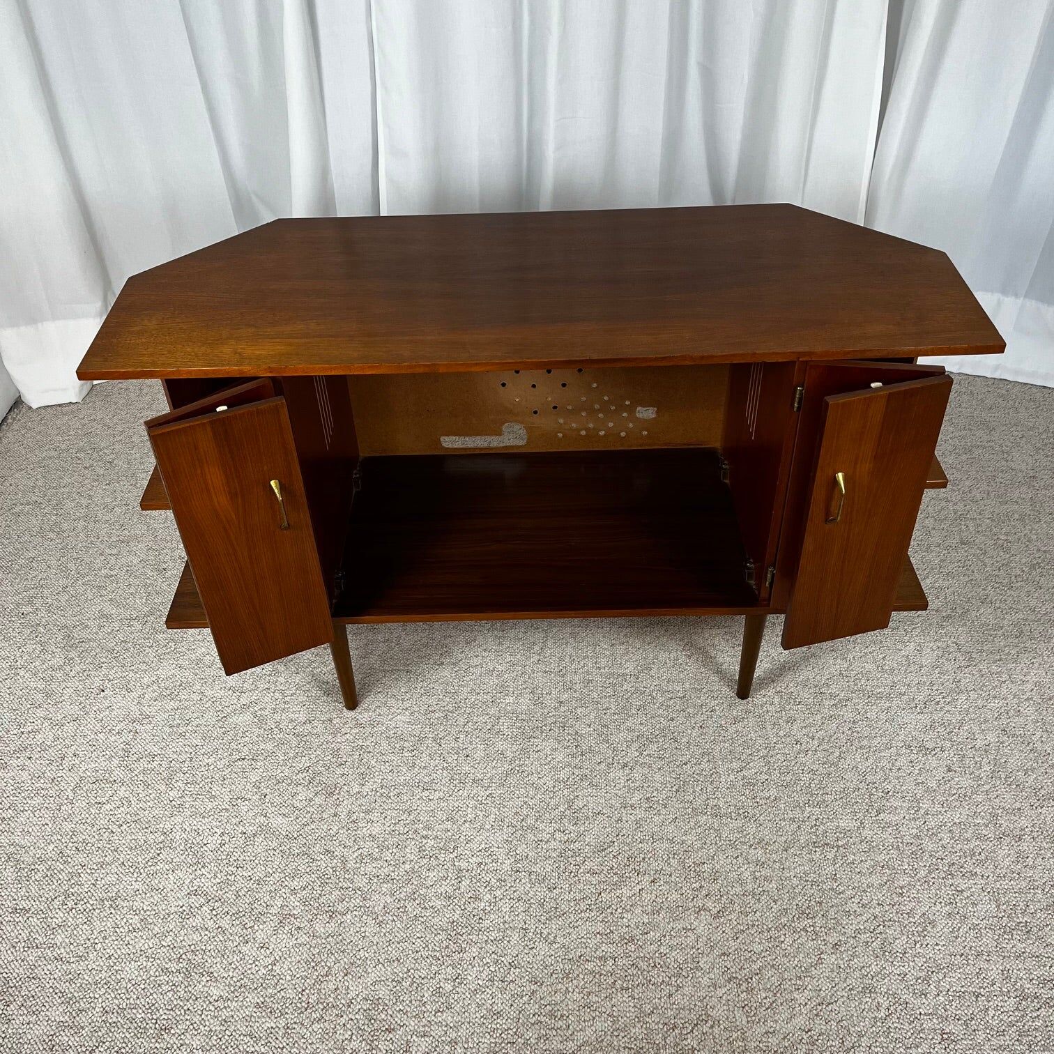 Buffet bas en placage teck, 1960/70, Midcentury modern
